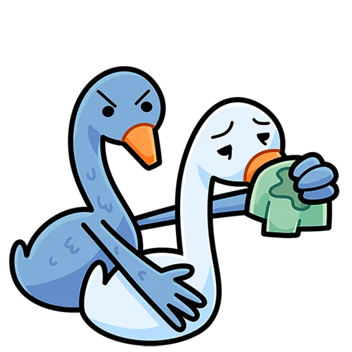 🤗 Стикер «Дикие гуси Без Текста» для Telegram