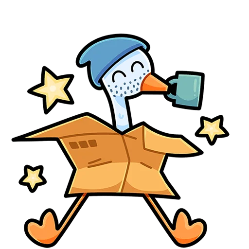 🥳 Стикер «Дикие гуси Без Текста» для Telegram