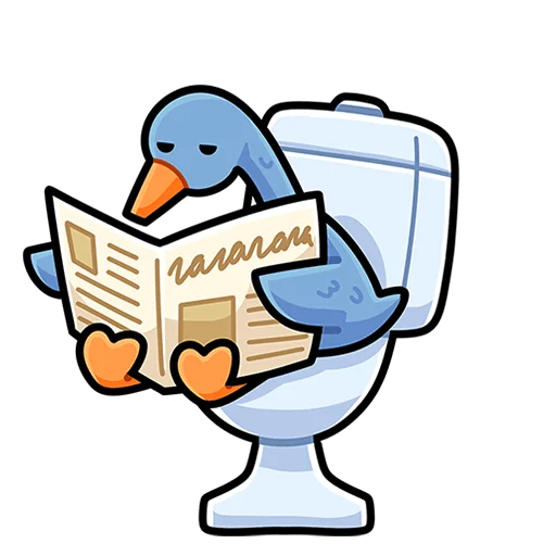 🚽 Стикер «Дикие гуси Без Текста» для Telegram