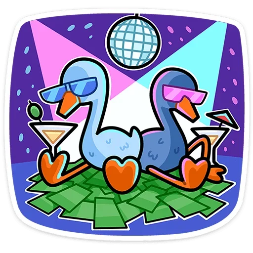🪩 Стикер «Дикие гуси» для Telegram