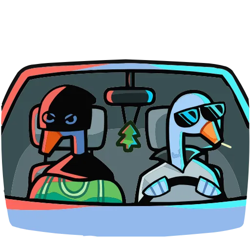 🚘 Эмодзи «Дикие гуси» для Telegram