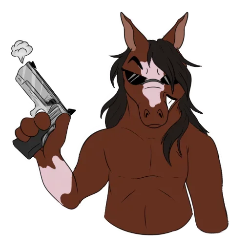 🥳 Стикер «Wild Horse and Dog» для Telegram