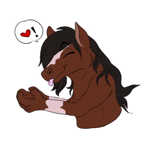 🥺 Стикер «Wild Horse and Dog» для Telegram