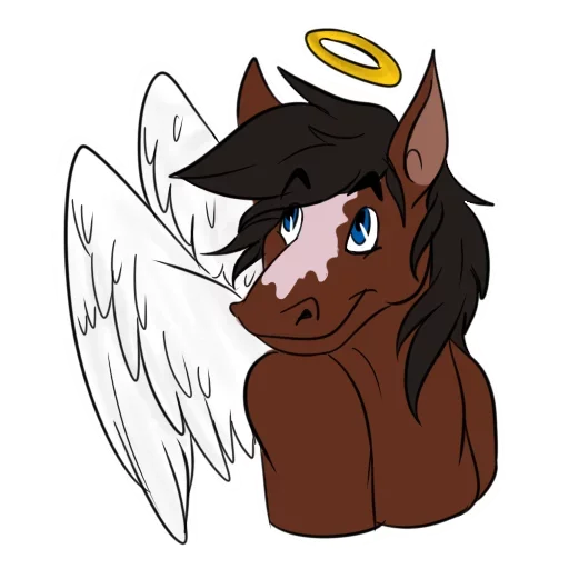 🥺 Стикер «Wild Horse and Dog» для Telegram