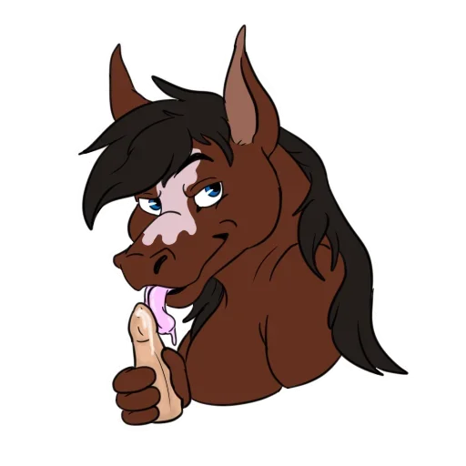 😩 Стикер «Wild Horse and Dog» для Telegram