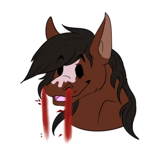 😠 Стикер «Wild Horse and Dog» для Telegram