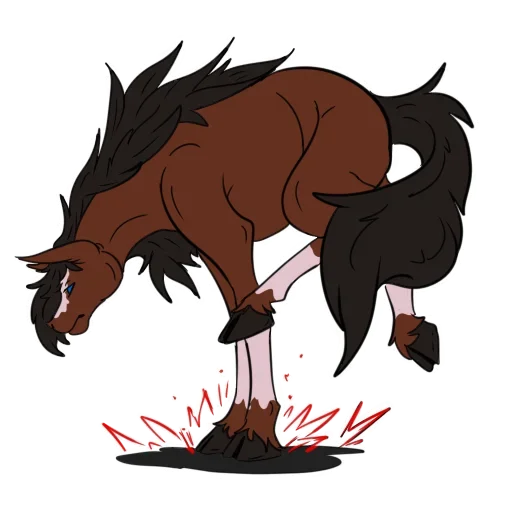 😡 Стикер «Wild Horse and Dog» для Telegram