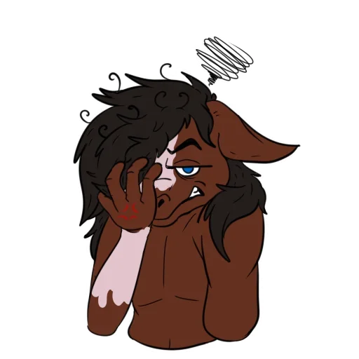 😩 Стикер «Wild Horse and Dog» для Telegram