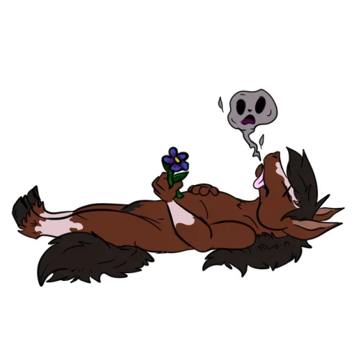 🥺 Стикер «Wild Horse and Dog» для Telegram