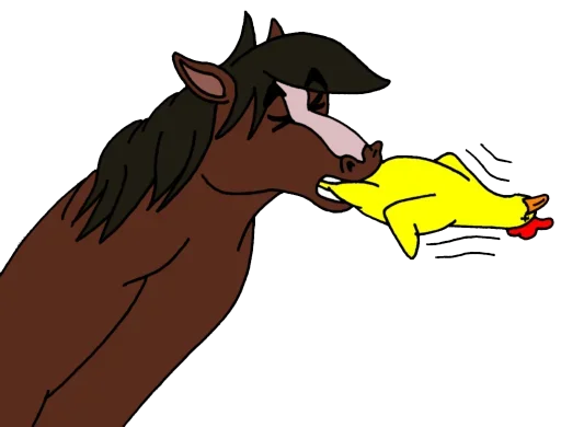 😩 Стикер «Wild Horse and Dog» для Telegram