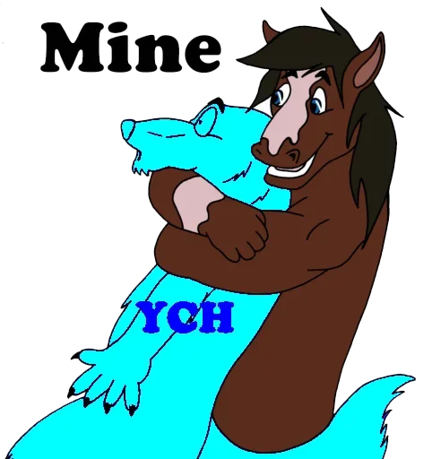 😕 Стикер «Wild Horse and Dog» для Telegram