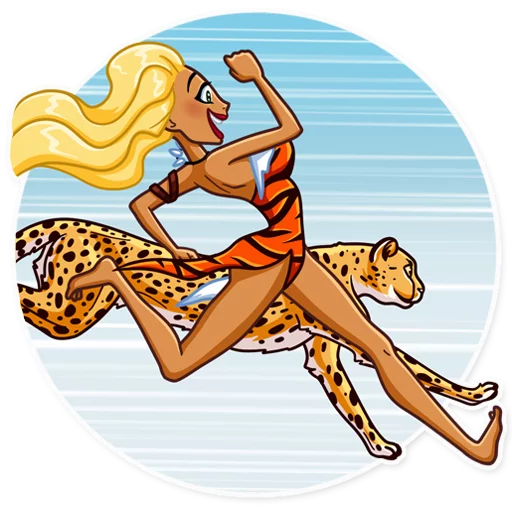 🏃‍♀️ Стикер «Wild Woman» для Telegram