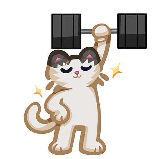 💪 Стикер «Вилли кот» для Telegram