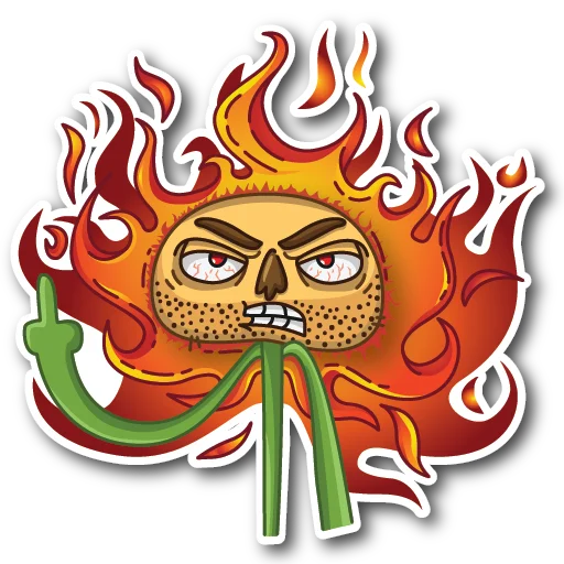 😡 Стикер «WillyFlower» для Telegram
