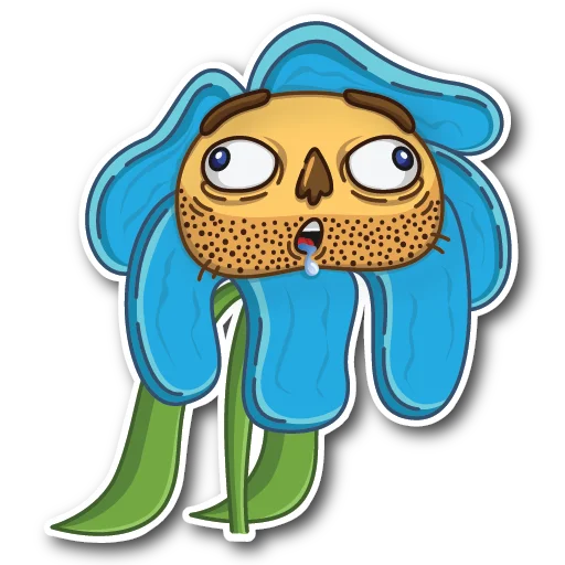 🥴 Стикер «WillyFlower» для Telegram