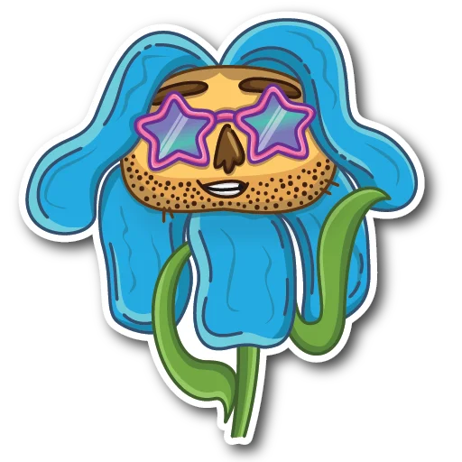 🤩 Стикер «WillyFlower» для Telegram