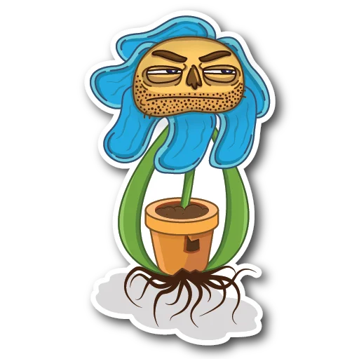 😑 Стикер «WillyFlower» для Telegram