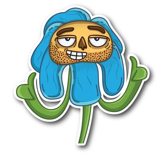 👍 Стикер «WillyFlower» для Telegram