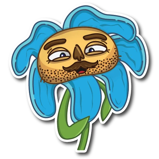 🙃 Стикер «WillyFlower» для Telegram