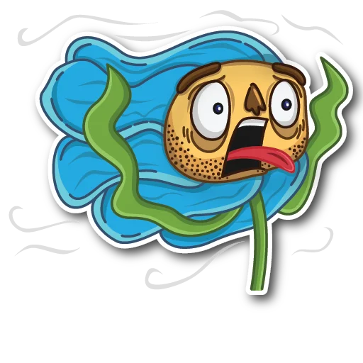 😰 Стикер «WillyFlower» для Telegram