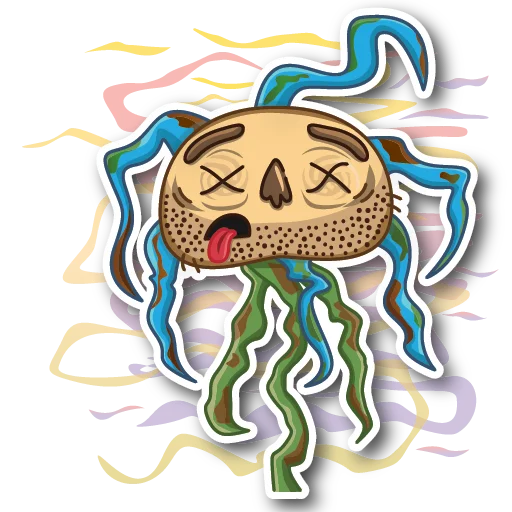 😵 Стикер «WillyFlower» для Telegram