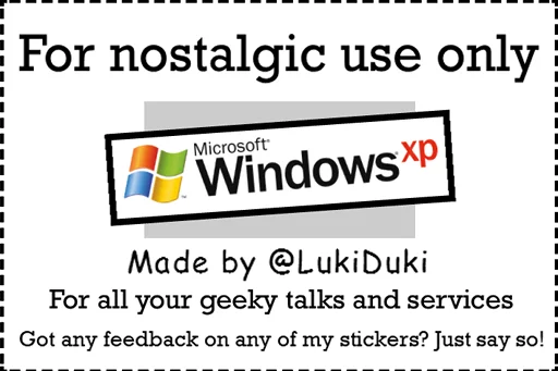 ℹ️ Стикер «Windows XP» для Telegram