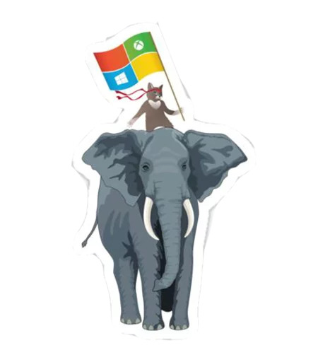 Стикерпак Windows Insider NinjaCat для Telegram
