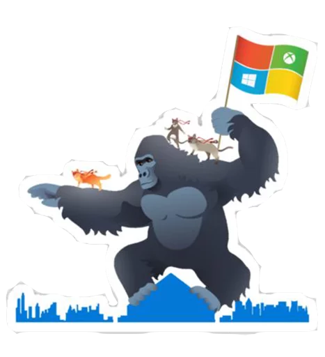 🙈 Стикер «Windows Insider NinjaCat» для Telegram