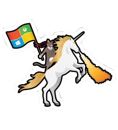 🦄 Стикер «Windows Insider NinjaCat» для Telegram
