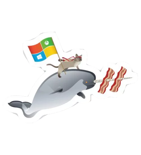 🐬 Стикер «Windows Insider NinjaCat» для Telegram
