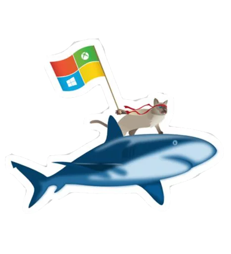🦈 Стикер «Windows Insider NinjaCat» для Telegram