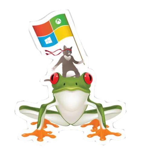 🐸 Стикер «Windows Insider NinjaCat» для Telegram