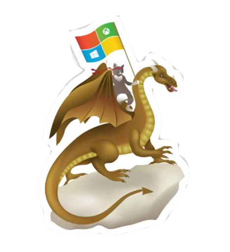 🐲 Стикер «Windows Insider NinjaCat» для Telegram