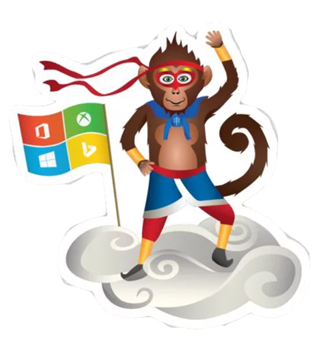 🐵 Стикер «Windows Insider NinjaCat» для Telegram