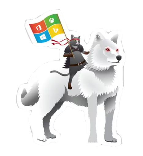 🐕 Стикер «Windows Insider NinjaCat» для Telegram