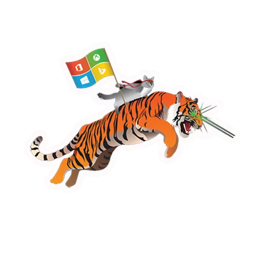 🐅 Стикер «Windows Insider NinjaCat» для Telegram