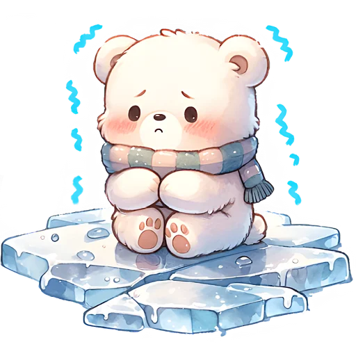 🥶 Стикер «Зимние мишки» для Telegram