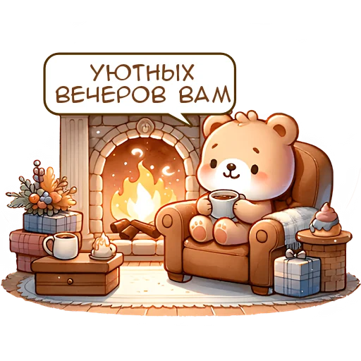 🔥 Стикер «Зимние мишки» для Telegram