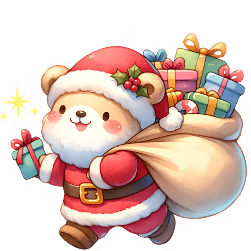 🧑‍🎄 Стикер «Зимние мишки» для Telegram