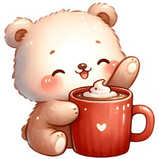 ☕ Стикер «Зимние мишки» для Telegram