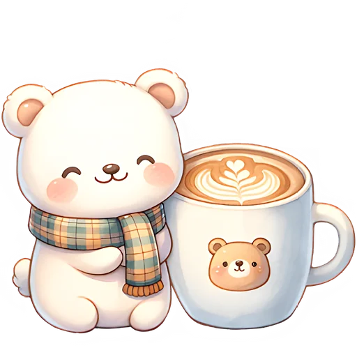 ☕ Стикер «Зимние мишки» для Telegram