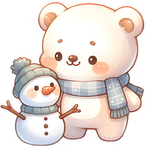 ☺️ Стикер «Зимние мишки» для Telegram