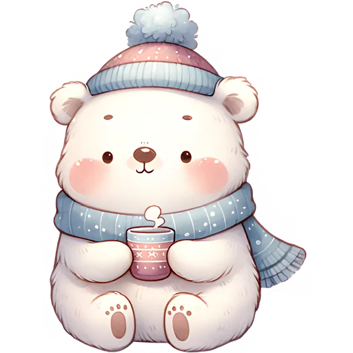 ☺️ Стикер «Зимние мишки» для Telegram