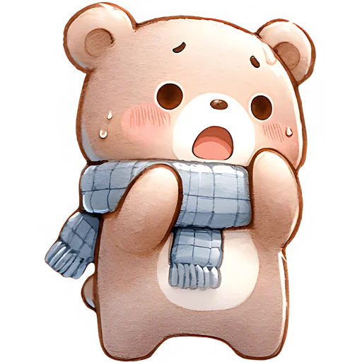 😱 Стикер «Зимние мишки» для Telegram