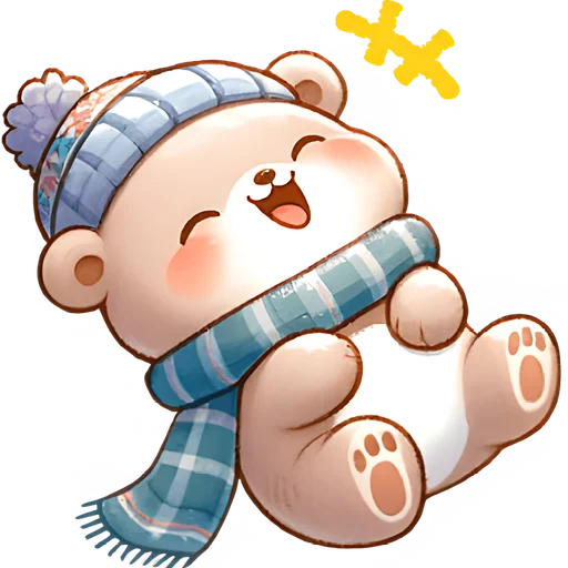 🤣 Стикер «Зимние мишки» для Telegram