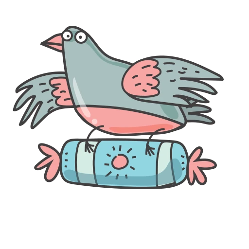 🍬 Стикер «Зимние птички» для Telegram