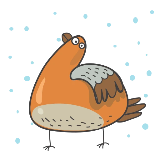 🌨 Стикер «Зимние птички» для Telegram