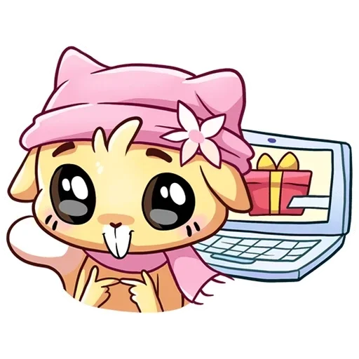 🐈 Стикер «Зимние Бисквит и Ванилька Без Текста» для Telegram