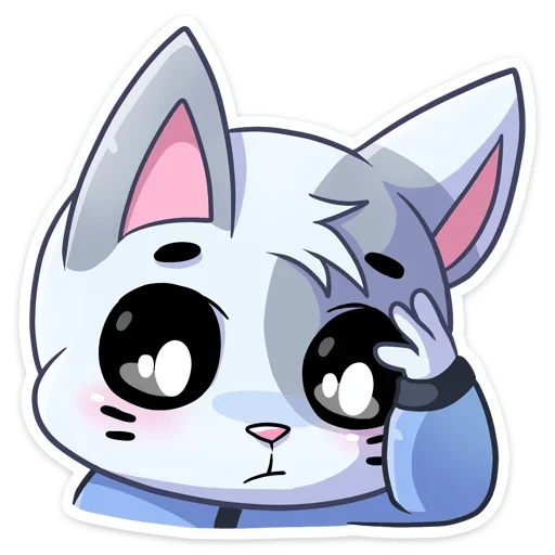 🐈 Стикер «Зимние Бисквит и Ванилька Без Текста» для Telegram