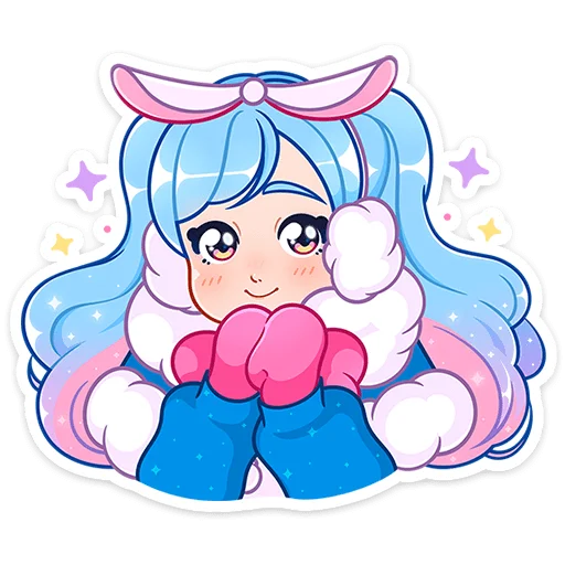 ☺ Стикер «Зимняя Долли» для Telegram